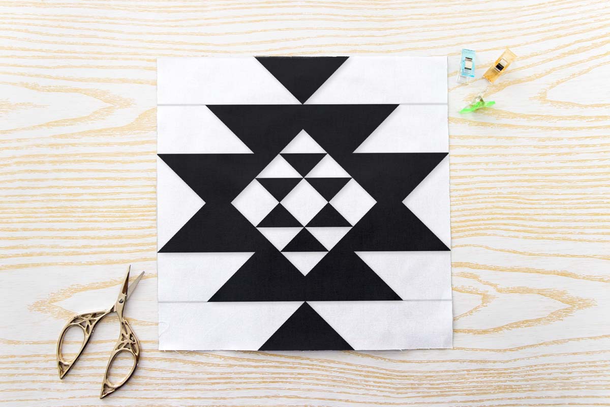 aztec quilt block fpp pattern