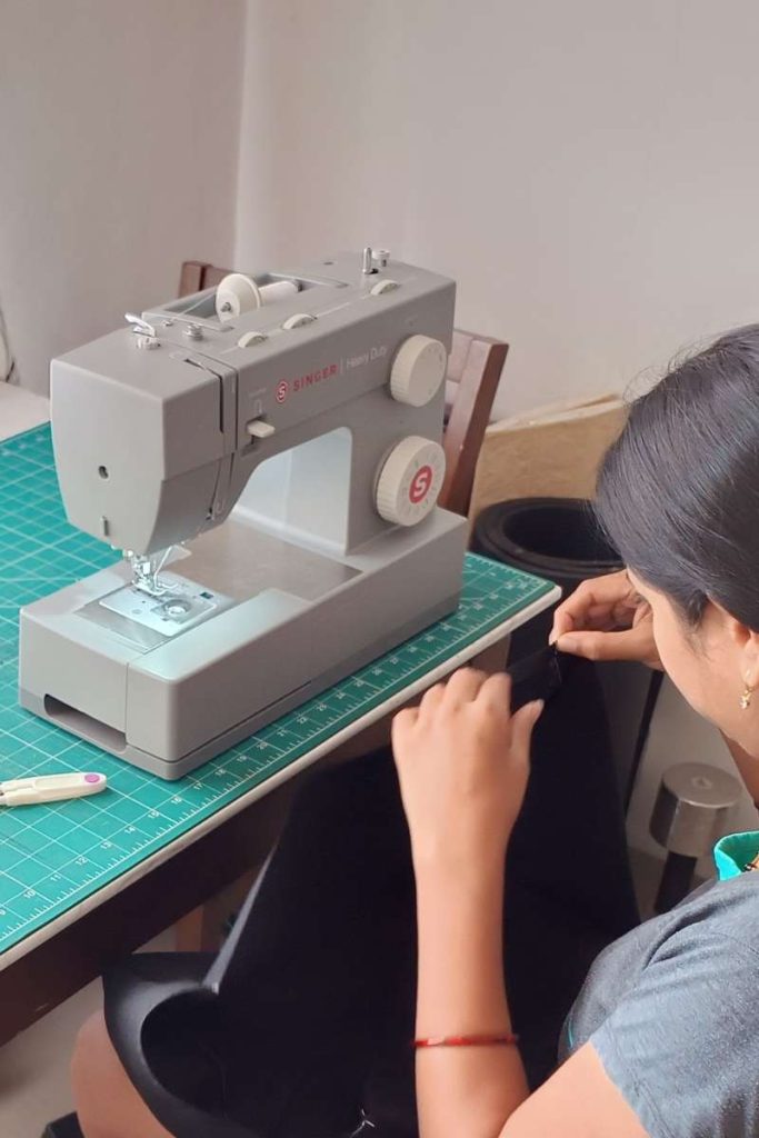 sewing my first project