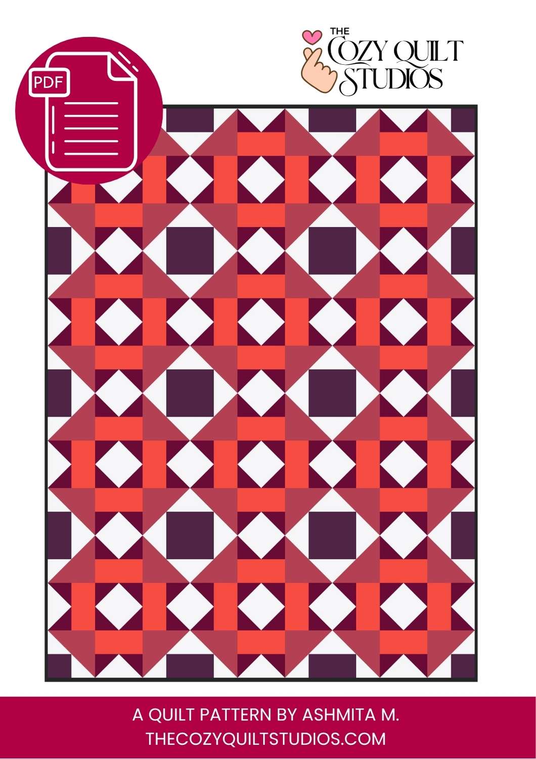 evening bloom quilt pattern easy beginner friendly pattern