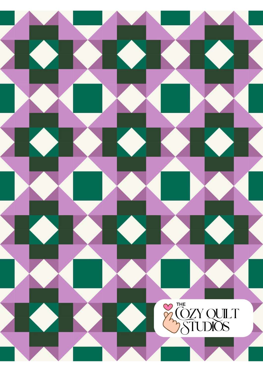 purple colourways for evening bloom quilt pattern