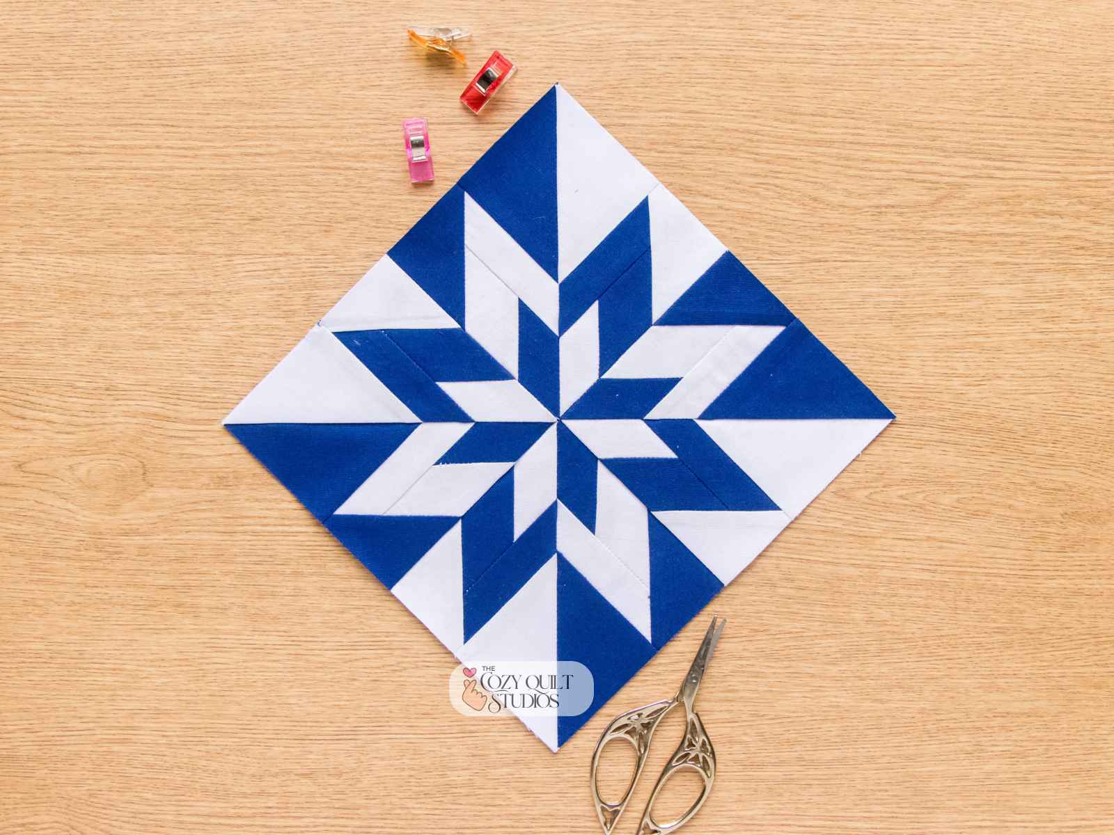 Double LeMoyne Star quilt block pattern pdf
