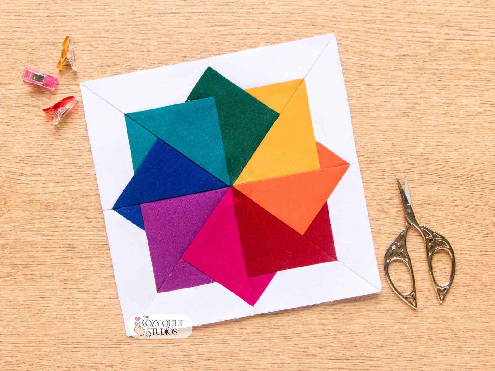 easy card trick fpp quilt block pattern easy foundation paper piecing