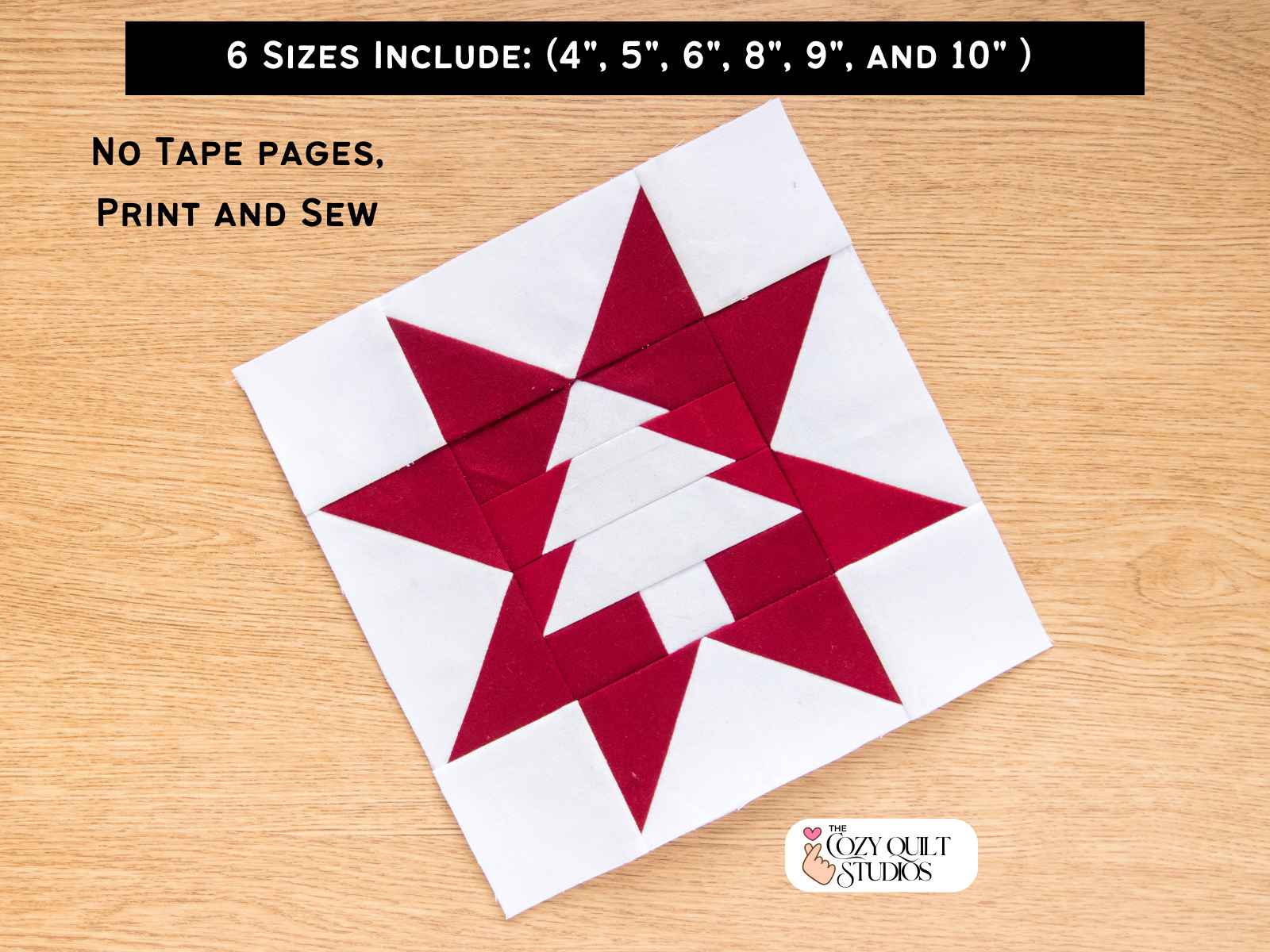 easy christmas quilt block patten for quilt table runner or christmas smapler quilt