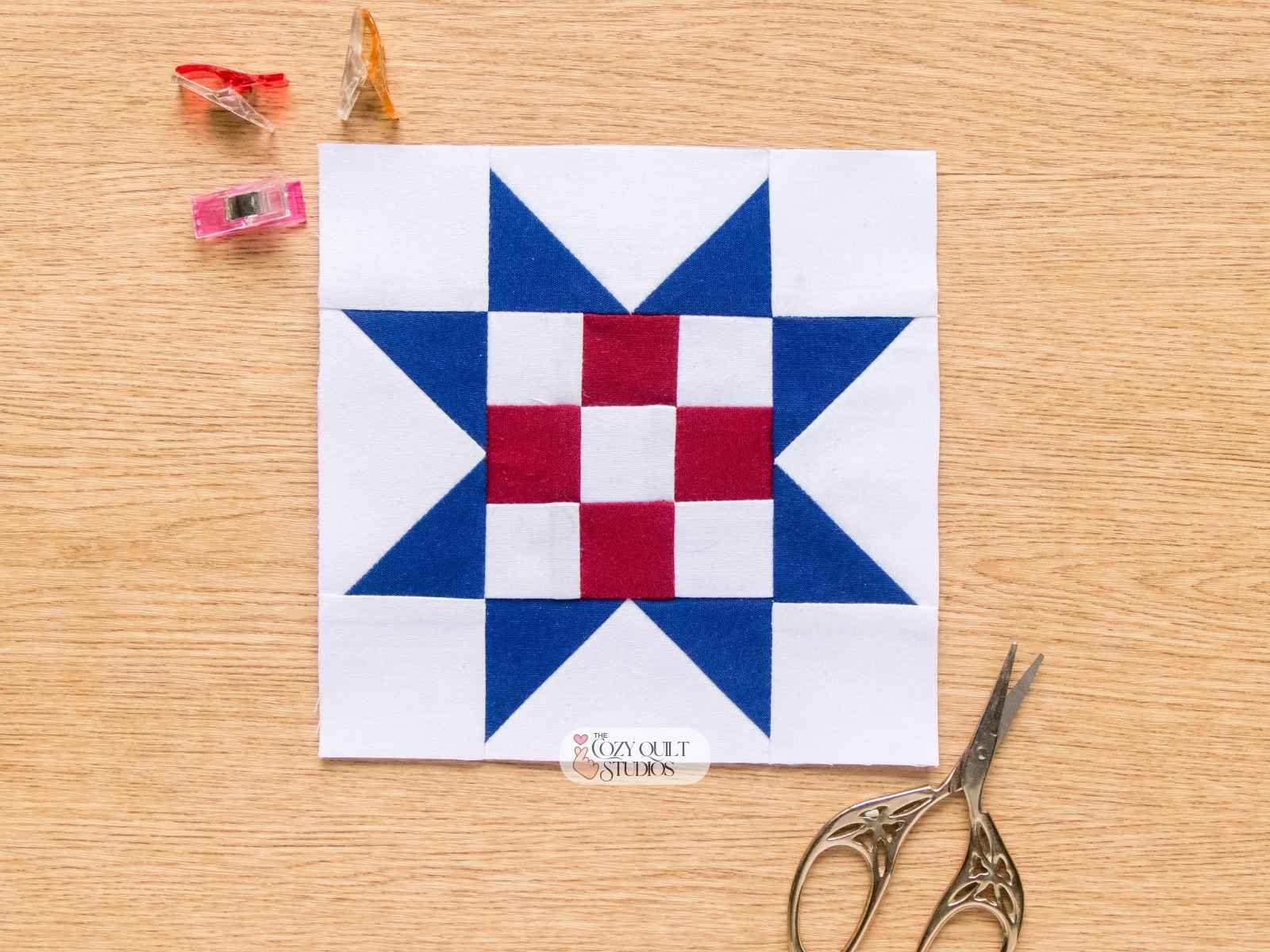 paper piecing quilt block pattern star