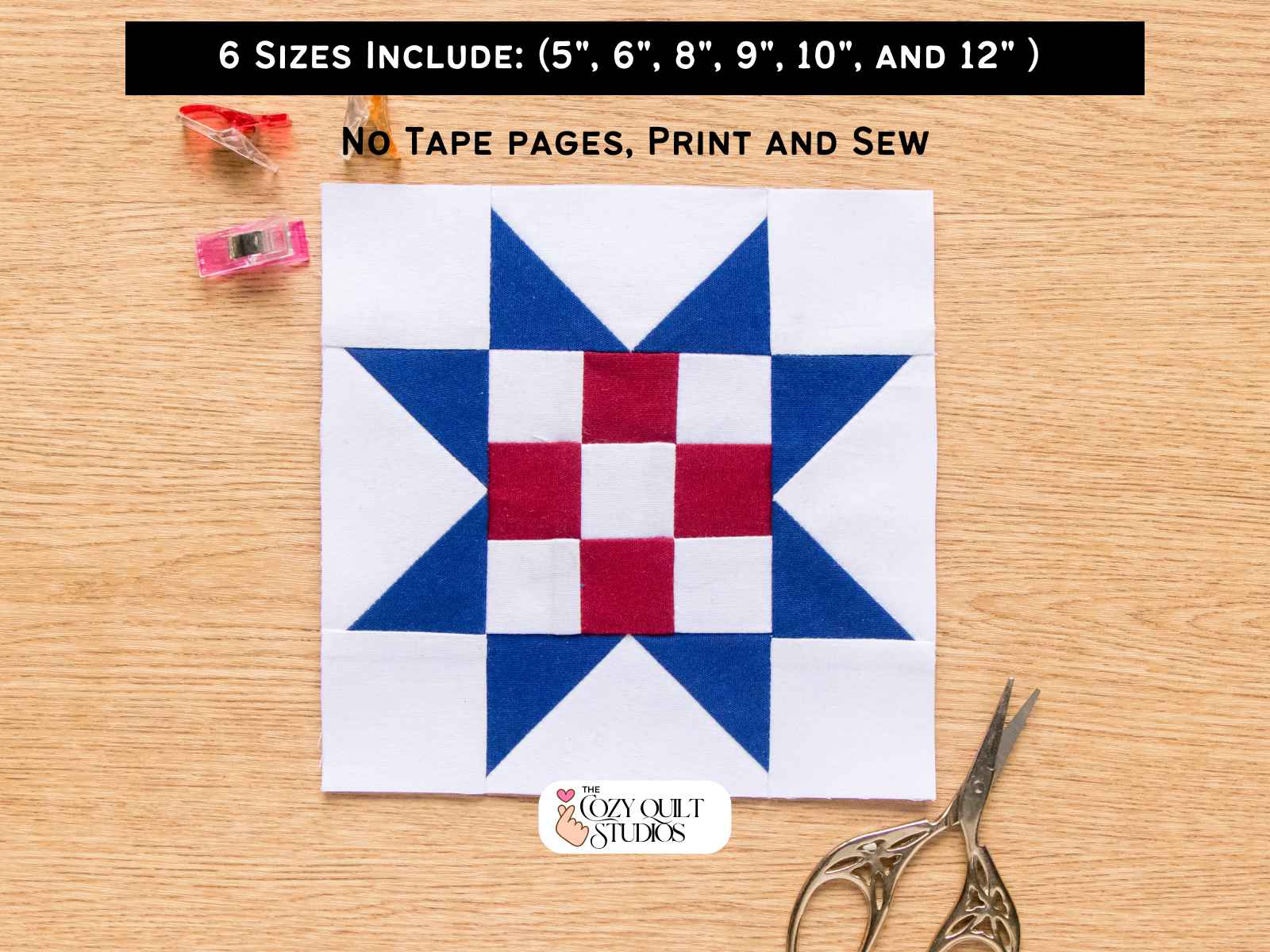 sawtooth star nine patch foundation paper piecing pattern