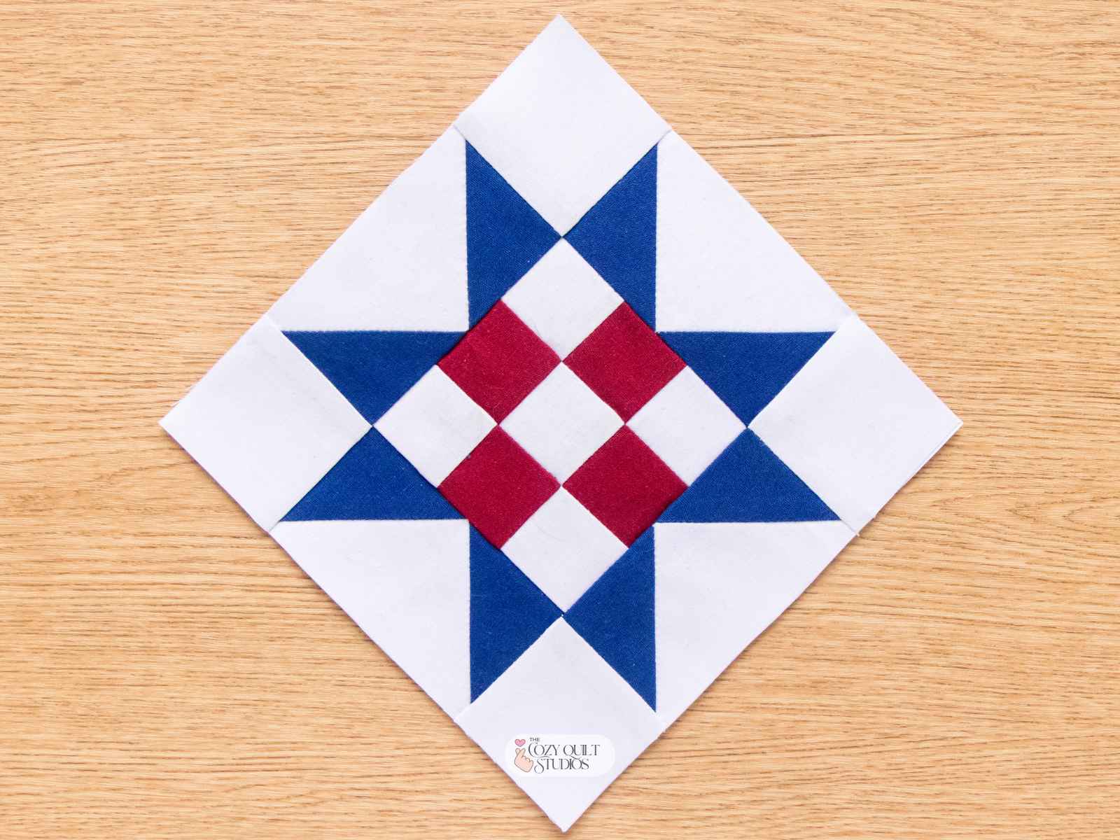 nine patch sawtooth star quilt block pattern