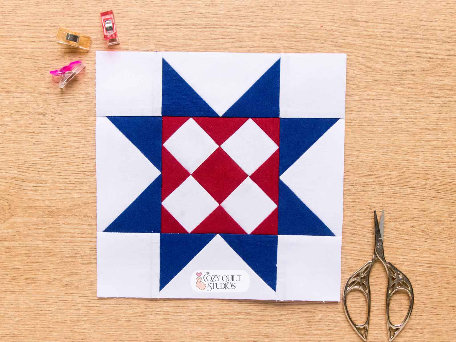 sawtooth star variation quilt block