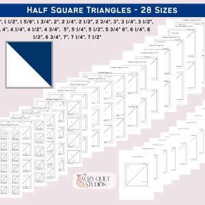 single hst fpp pattern half square triangles foundation paper piecing fpp quilt block pattern