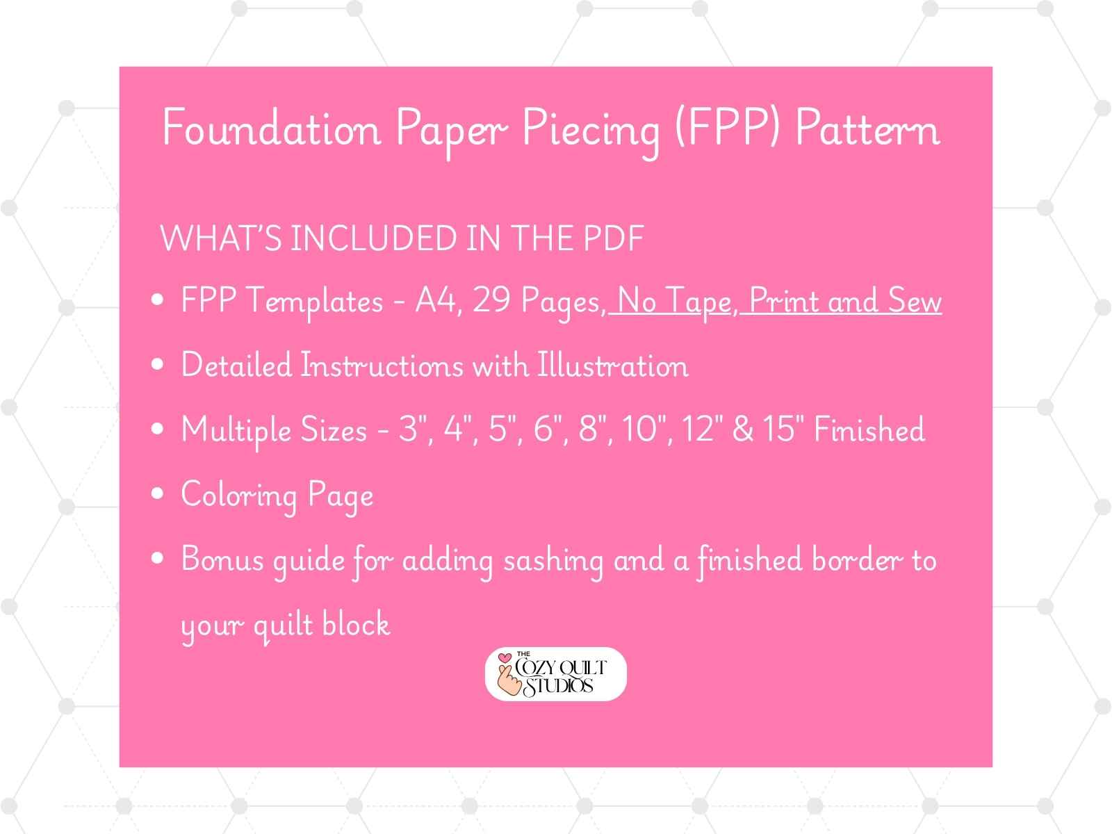 spinning pinhweel paper piecing fpp quilt block info pdf