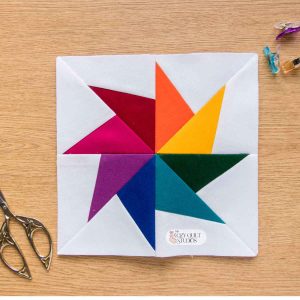 spinning pinwheel fpp quilt block foundation paper piecing pattern with 8 sizes easy sewing project