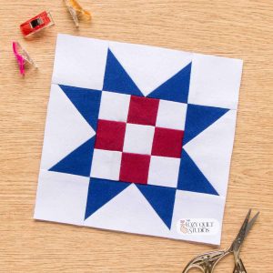 Nine Patch Sawtooth Star fpp foundation paper piecing pattern