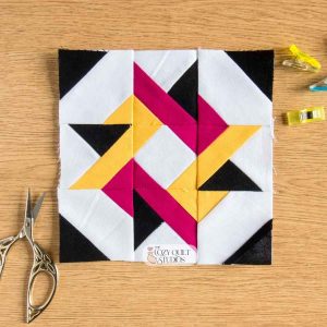 Entwined Star Foundation Paper Piecing (FPP) Quilt Block Pattern PDF