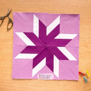 LeMoyne Star fpp quilt block pattern