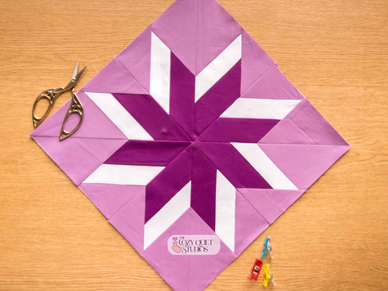 LeMoyne Star fpp quilt block pattern foundation paper piecing