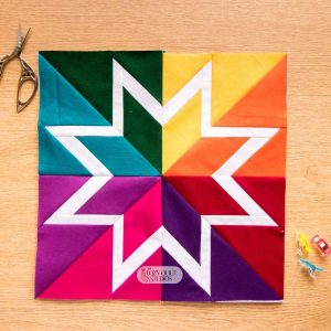 Outline LeMoyne Star quilt block foundation paper piecing pdf templates