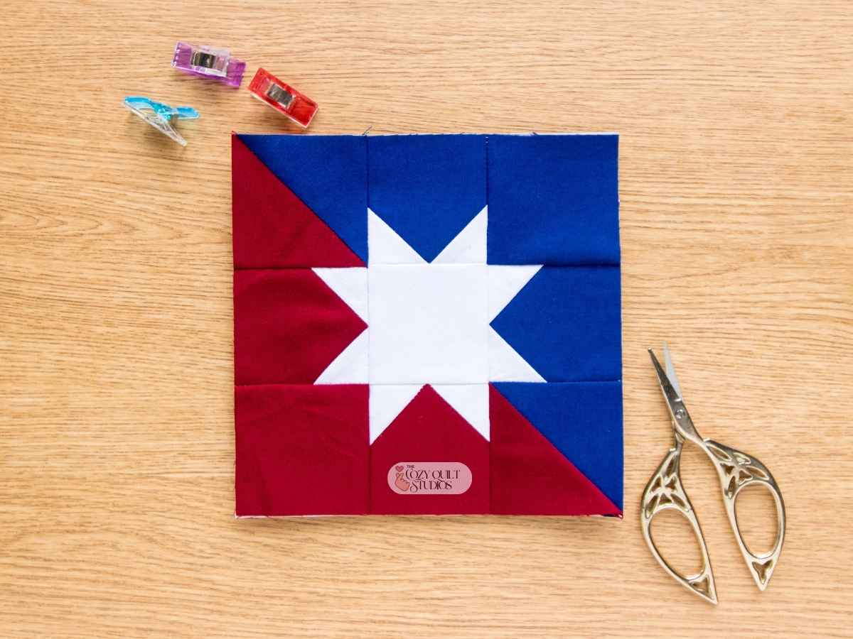 Split Sawtooth Star Foundation Paper Piecing (FPP) quilt block pattern pdf in 6 sizes fpp templates