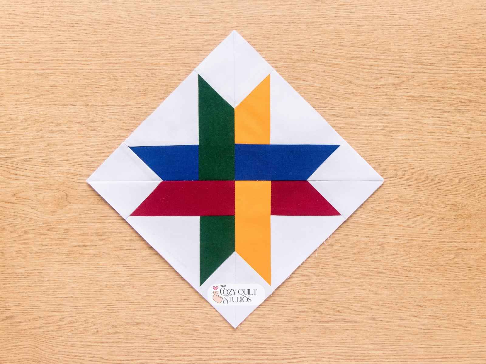 Woven Star quilt block pattern sizes from 4 inch to 12 inch