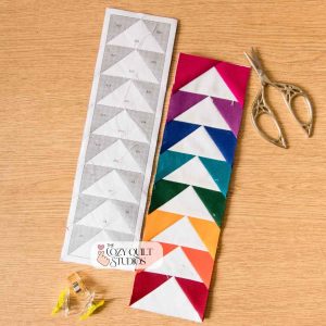 continuous flying geese strip FPP quilt block foundation paper piecing templates pdf download