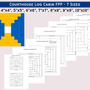 courthouse log cabin quilt block foundation paper piecing patterns