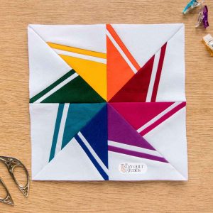 easy outline spinning pinwheel fpp quilt block foudnation paper piecing templates in 8 sizes PDF download