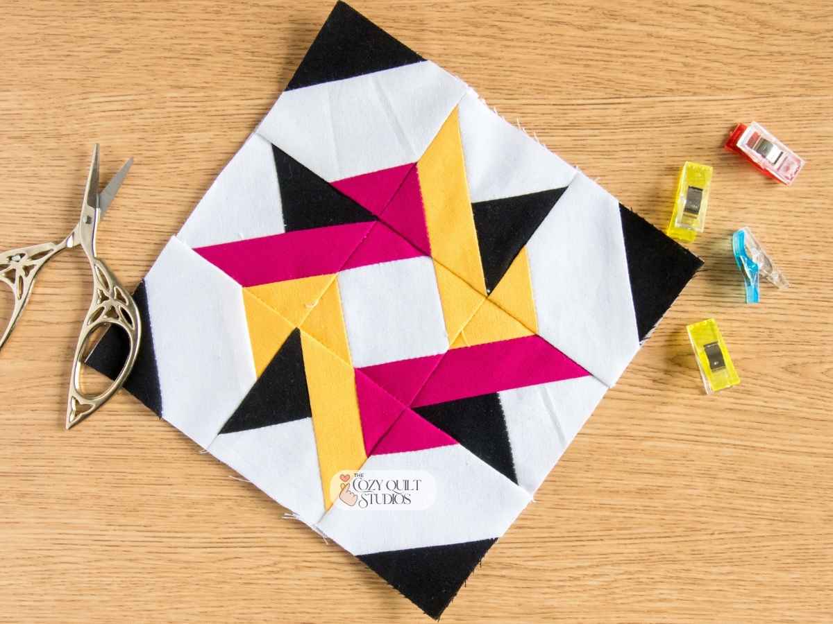 easy pathwork foundation paper piecing quilt block instant download printable