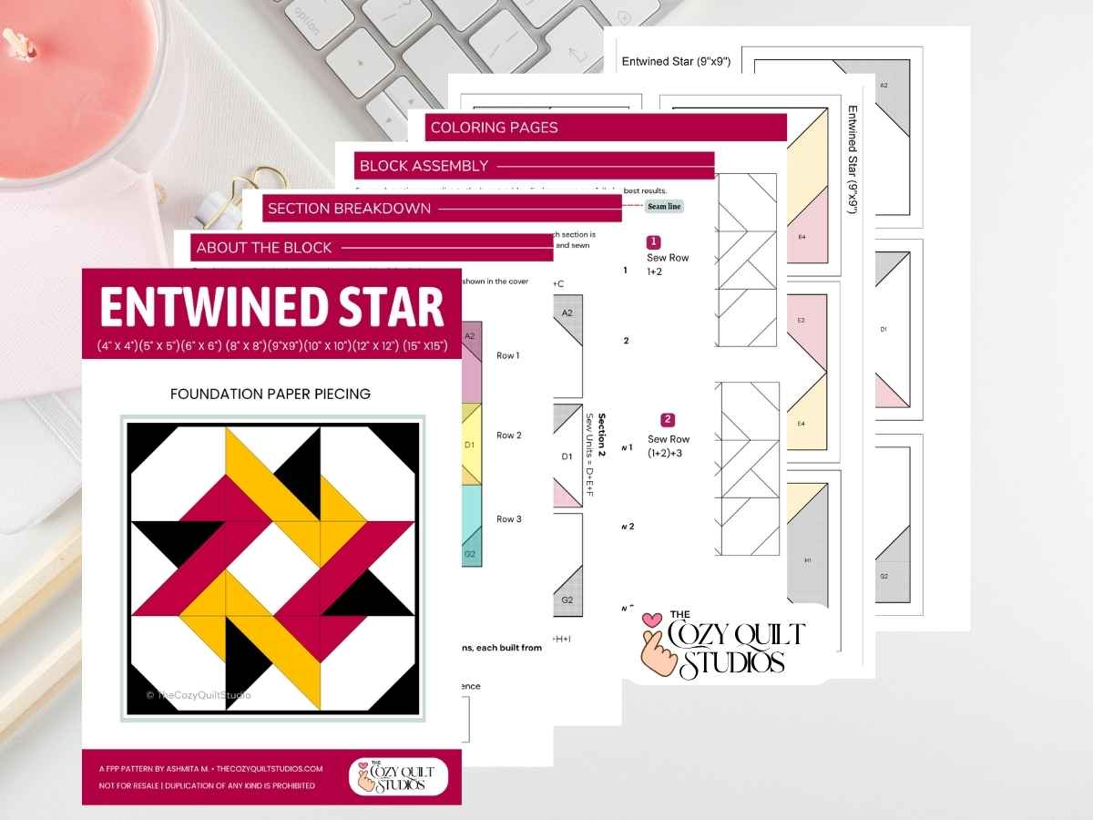 entwined Star fpp pattern pdf overview
