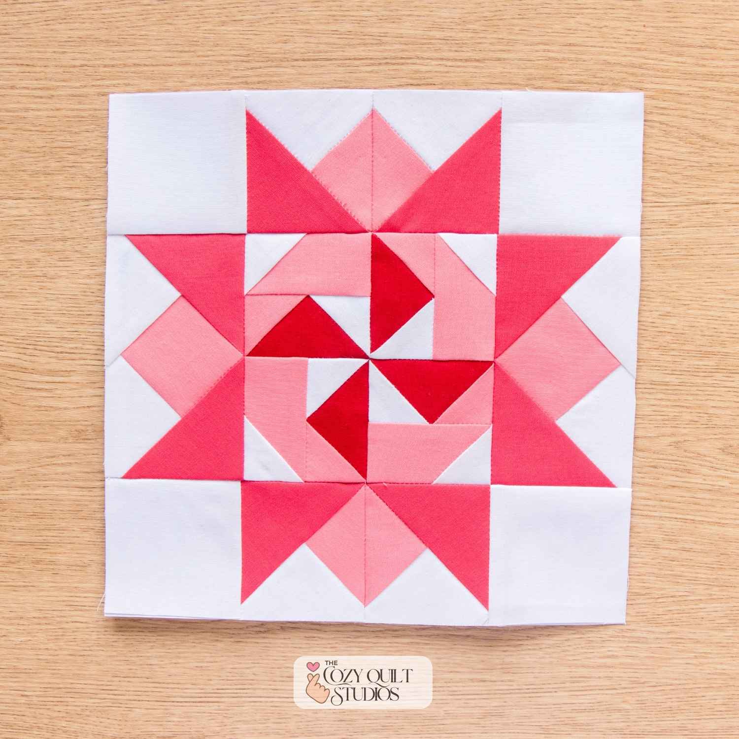 Peppermint Pinwheel Star foundation paper piecing quilt block pattern digital download