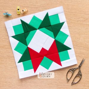 christmas wreath quilt block pattern paper pieced