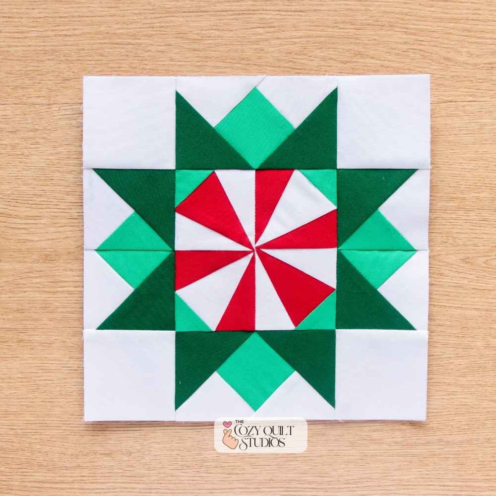 peppermint candy fpp quilt block pattern pdf